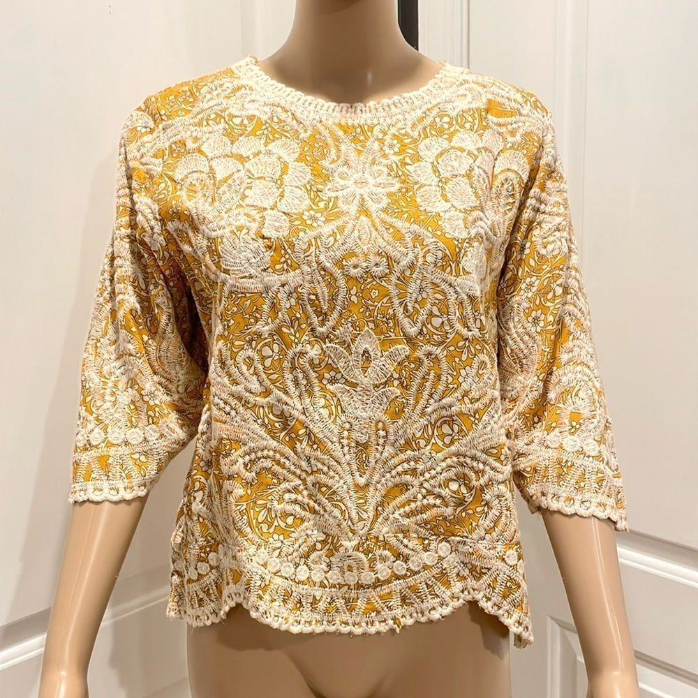 Solitaire BOHO Embroidered Top size M